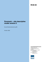 Forsmark - site descriptive model version 0