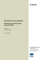 Monitoring of surface water chemistry 2008. Oskarshamn site investigation