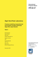 Äspö Hard Rock Laboratory. Fracman modelling of geochemical end-member transport pathways Äspö HRL, Äspö Sweden. Task 5