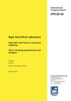 Äspö Hard Rock Laboratory. Äspö HRL Task Force on numerical modelling. Task 5. Coupling geochemistry and transport