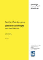 Äspö Hard Rock Laboratory. Determination of the coefficient of therminal expansion for two Äspö rocks, Diorite and Granite