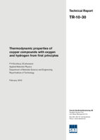 Thermodynamic properties of copper compounds with oxygen and hydrogen from first principles