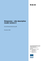 Simpevarp - site descriptive model version O
