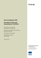 Geological single-hole interpretation of KFR105. Site investigation SFR