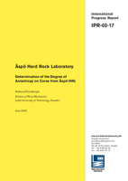 Äspö Hard Rock Laboratory. Determination of the degree of anisotropy on cores from Äspö HRL
