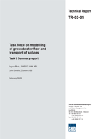 Task force on modelling of groundwater flow and transport of solutes. Task 5 Summary report