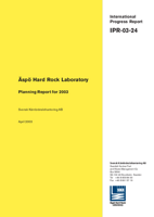 Äspö Hard Rock Laboratory. Planning report for 2003