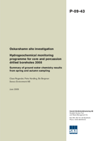 Hydrogeochemical monitoring programme for core and percussion drilled boreholes 2008. Summary of ground water chemistry results from spring and autumn sampling. Oskarshamn site investigation
