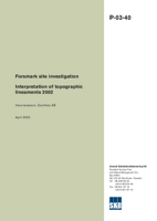 Interpretation of topographic lineaments 2002. Forsmark site investigation.