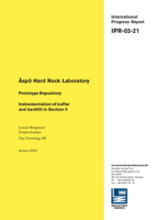 Äspö Hard Rock Laboratory. Prototype repository. Instrumentation of buffer and backfill in section II