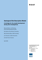 Geological Site Descriptive Model. A strategy for the model development during site investigations