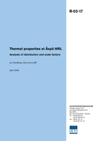 Thermal properties at Äspö HRL. Analysis of distribution and scale factors