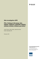 PFL-f linking to Boremap data KFR101, KFR102A, KFR102B, KFR103, KFR104, KFR105, KFR106 and KFR27. Site investigation SFR