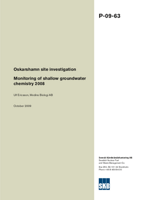 Monitoring of shallow groundwater chemistry 2008. Oskarshamn site investigation