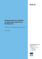 Potential impact of colloids on plutonium migration at the Äspö site