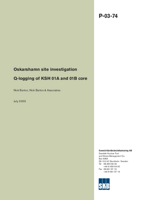 Q-logging of KSH 01A and 01B core. Oskarshamn site investigation.
