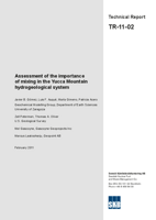 Assessment of the importance of mixing in the Yucca Mountain hydrogeological system