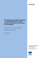 Storregional grundvattenmodellering - en känslighetsstudie av några utvalda konceptuella beskrivningar och förenklingar