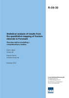 Statistical analysis of results from the quantitative mapping of fracture minerals in Forsmark. Site descriptive modelling - complementary studies