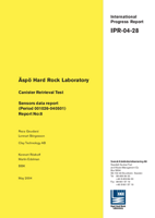 Äspö Hard Rock Laboratory. Canister retrieval test. Sensors data report (period 001026-040501). Report No:8.