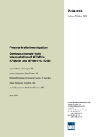Geological single-hole interpretation of KFM01A, KFM01B and HFM01-03 (DS1). Forsmark site investigation Revised October 2006