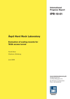 Äspö Hard Rock Laboratory. Evaluation of scaling records for TASA access tunnel