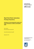 Äspö Hard Rock Laboratory. Prototype repository. Analyses of microorganisms, gases and water chemistry in buffer and backfill, 2009