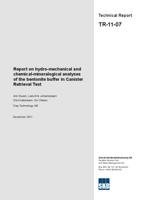Report on hydro-mechanical and chemical-mineralogical analyses of the bentonite buffer in Canister Retrieval Test
