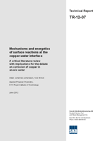 Mechanisms and energetics of surface reactions at the copper-water interface. A critical literature review with implications for the debate on corrosion of copper in anoxic water
