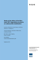Study of the effect of the fibre mass UP2 degradation products on radionuclide mobilisation