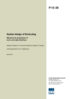 System design of Dome plug. Mechanical properties of rock-concrete interface