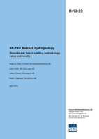 SR-PSU Bedrock hydrogeology. Groundwater flow modelling methodology, setup and results