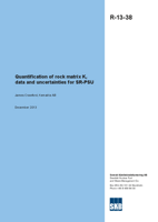 Quantification of rock matrix Kd data and uncertainties for SR-PSU