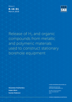 Release of H2 and organic compounds from metallic and polymeric materials used to construct stationary borehole equipment