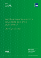 Investigation of parameters influencing bentonite block quality. Laboratory investigation