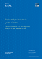 Elevated pH values in groundwater. Observations from SKB investigations 1976-2014 and possible causes