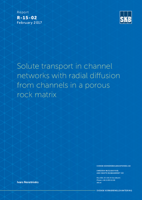Solute transport in channel networks with radial diffusion from channels in a porous rock matrix