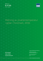 Mätning av ytvattentemperatur i gölar i Forsmark, 2016