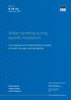 Water handling during backfill installation. Conceptual and mathematical models of water storage and spreading