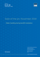 State-of-the-art, November 2014 - Water handling during backfill installation