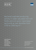 Bacterial sulphide-producing activity in water saturated iron-rich Rokle and iron-poor Gaomiaozi bentonite at wet densities from 1 750 to 1 950 kg m−3
