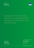 Estimation of characteristic relations for unsaturated flow through rock fractures in the Forsmark area
