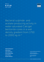 Bacterial sulphide- and acetate-producing activity in water saturated Calcigel bentonite cores in a wet density gradient from 1 750 to 2 000 kg m−3
