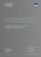 Numerical modelling of the buffer swelling test in Äspö HRL. Validation of numerical models with the buffer swelling test data