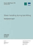 Water handling during backfilling. Development report