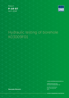 Hydraulic testing of borehole K03009F01