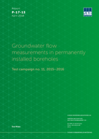 Groundwater flow measurements in permanently installed boreholes. Test campaign no. 11, 2015-2016
