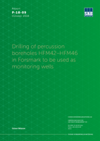 Drilling of percussion boreholes HFM42-HFM46 in Forsmark to be used as monitoring wells