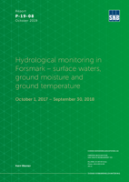 Hydrological monitoring in Forsmark - surface waters, ground moisture and ground temperature. October 1, 2017 - September 30, 2018