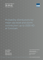 Probability distributions for mean sea level and storm contribution up to 2100 AD at Forsmark